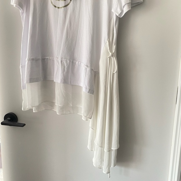 TWIN-SET Maxi Flared T-shirt with Ruffle Insertnero Size IT XS NWT - Picture 6 of 13